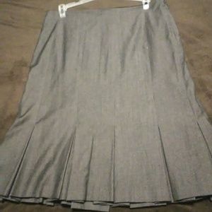 Flared mid length skirt